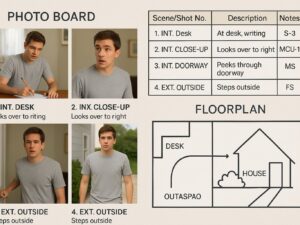 bedah perbedaan fungsi storyboard, photoboard, shotlist dan floorplan